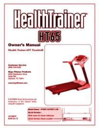 keys healthtrainer 65t treadmill user manual